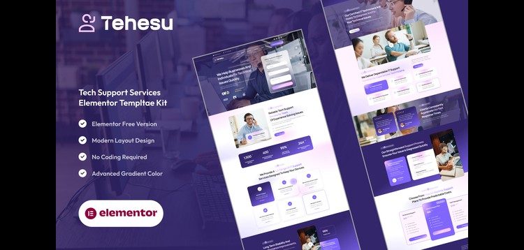 Item cover for download Tehesu - Tech Support Services Elementor Template Kit