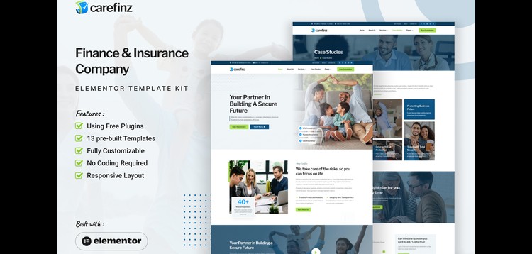 Item cover for download Carefinz - Finance & Insurance Company Elementor Template Kit