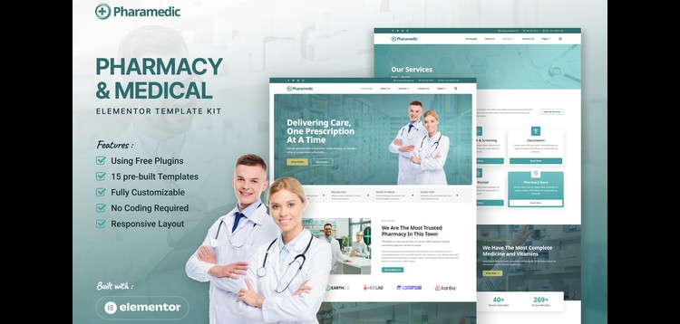 Item cover for download Pharamedic - Pharmacy & Medical Elementor Template Kit