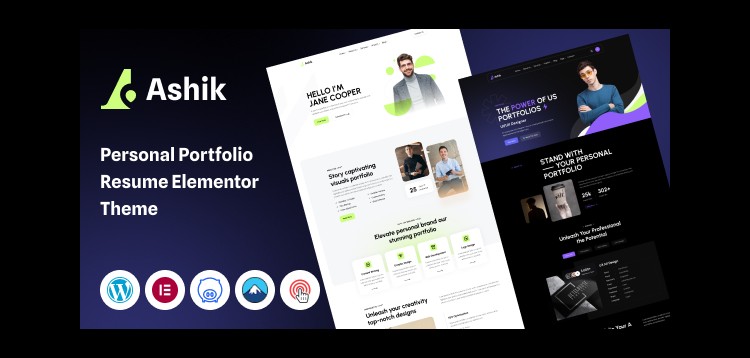Item cover for download Ashik - Personal Portfolio WordPress Theme