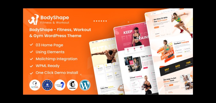 Item cover for download BodyShape - Fitness, Workout & Gym WordPress Theme