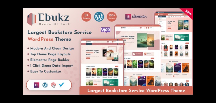 Item cover for download Ebukz - eBook & eReading Shop WordPress Theme