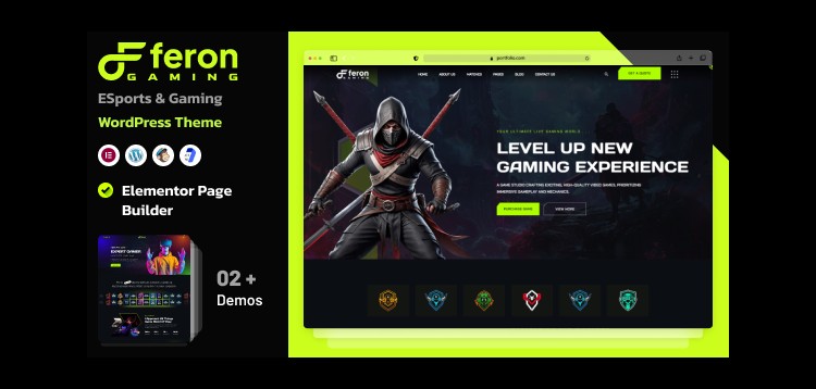 Item cover for download Feron – eSports and Gaming WordPress Theme