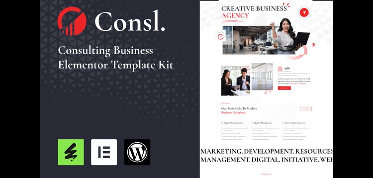 Item cover for download Consl - Consulting Business Elementor Template Kit