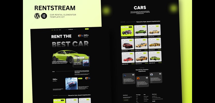 Item cover for download RentStream - Car Rental Elementor Template Kit