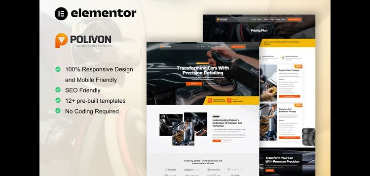 Item cover for download Polivon - Car Body Repair Shop Elementor Pro Template Kit