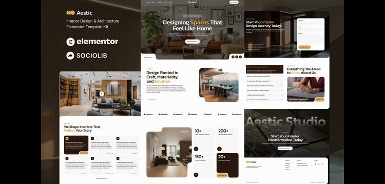 Item cover for download Aestic - Interior Design & Architecture Elementor Template Kit