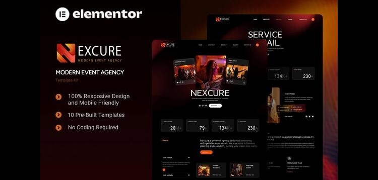 Item cover for download Nexcure - Modern Event Agency Elementor Template Kit