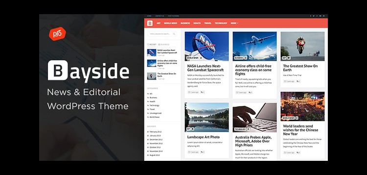 Item cover for download Bayside - Responsive WordPress Theme