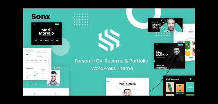 Item cover for download Sonx - Personal Resume and Portfolio WordPress Theme​