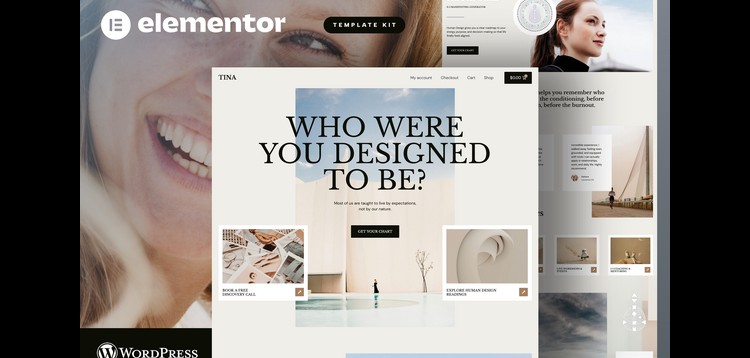 Item cover for download Tina - Human Design Coach Elementor Pro Template Kit