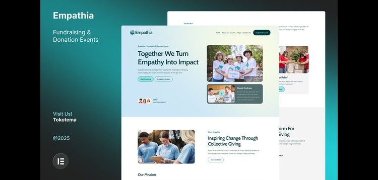 Item cover for download Empathia - Fundraising & Donation Events Website Elementor Template Kit