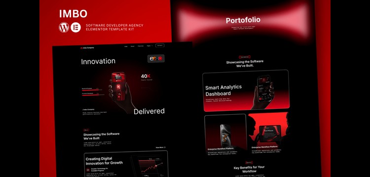 Item cover for download Imbo - Software Development & IT Solutions Elementor Template Kit