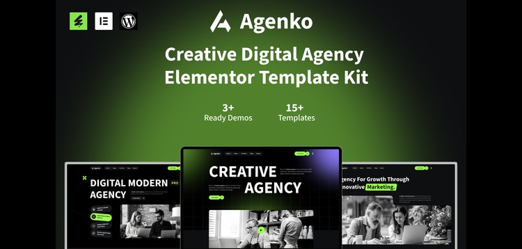 Item cover for download Agenko - Creative Digital Agency Elementor Template Kit