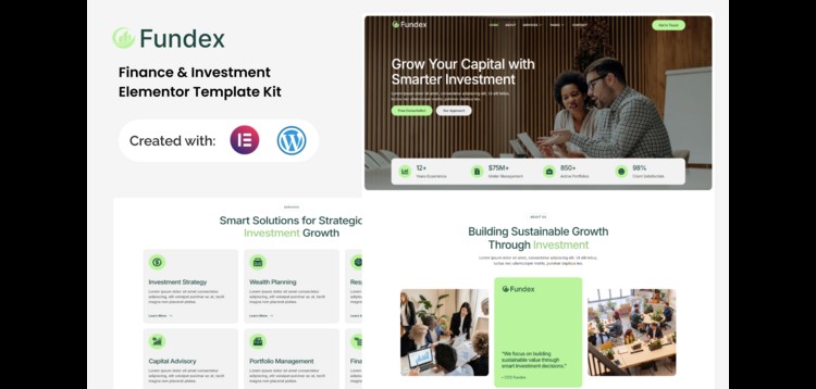 Item cover for download Fundex - Finance & Investment Elementor Template Kit