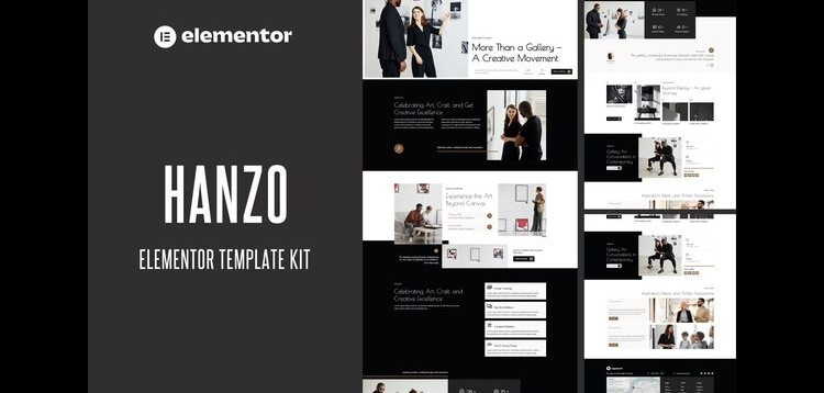 Item cover for download Hanzo - Modern Art Gallery & Museum Elementor Template Kit