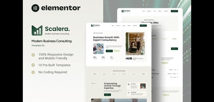 Item cover for download Scalera - Modern Business Consulting Elementor Template Kit