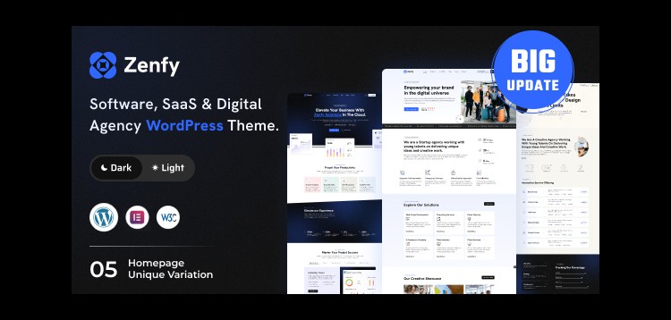 Item cover for download Zenfy - Software, SaaS & Digital Agency WordPress Theme