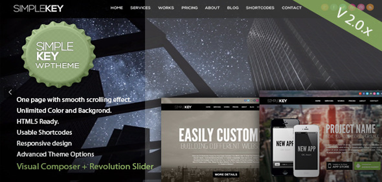 Item cover for download SimpleKey - One Page Portfolio WordPress Theme