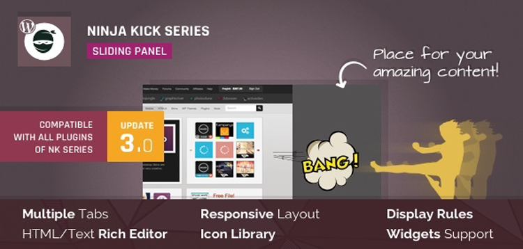 Item cover for download Ninja Kick: Sliding Panel for WordPress