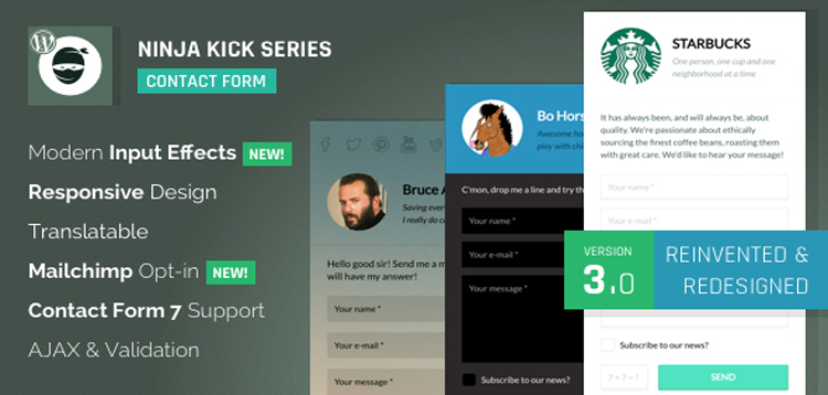 Item cover for download Ninja Kick: WordPress Contact Form Plugin