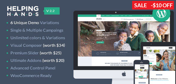 Item cover for download HelpingHands - Charity, Fundraising, Church & NGO WordPress Theme