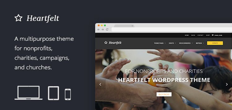Item cover for download Heartfelt: Humanitarian Responsive WordPress Theme