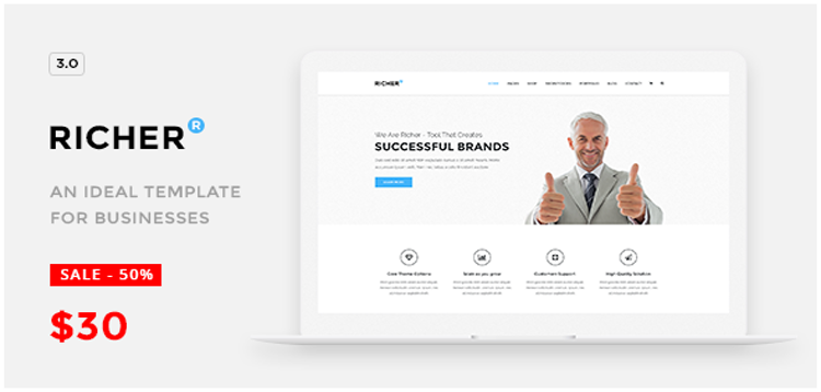 Item cover for download Richer - Responsive Multi-Purpose Theme