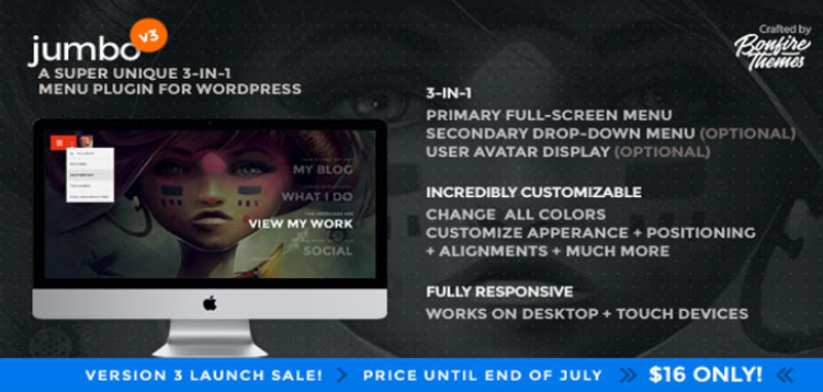 Item cover for download Jumbo: A 3-in-1 full-screen menu for WordPress