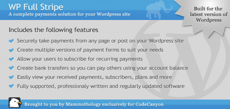 Item cover for download WP Full Stripe Subscription and payment plugin for WordPress