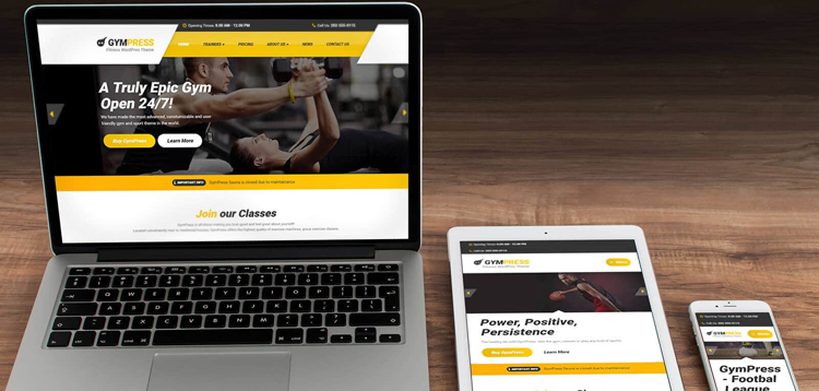 Item cover for download ThemeIsle GymPress WordPress Theme