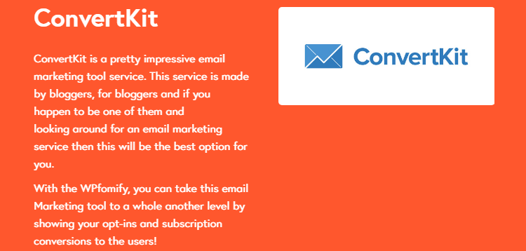 Item cover for download WPFomify ConvertKit