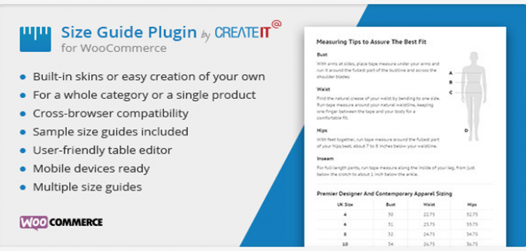 Item cover for download CodeCanyon WooCommerce Product Size Guide