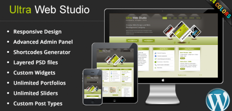 Item cover for download Ultra Web Studio, Blog & Portfolio Wordpress Theme
