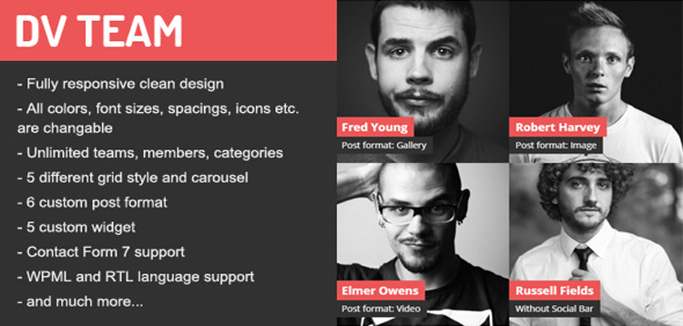 Item cover for download DV Team Responsive Team Showcase Wordpress Plugin