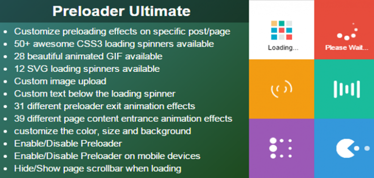 Item cover for download Preloader Ultimate - Wordpress Plugin