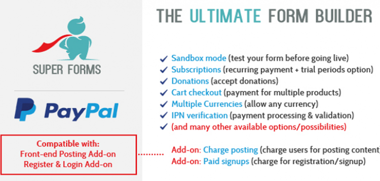 Item cover for download Super Forms - PayPal Add-on