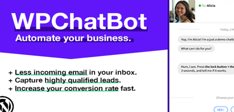 Item cover for download WP Chatbot - Wordpress Chatbot Builder
