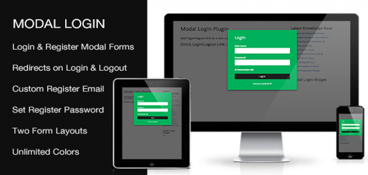 Item cover for download Modal Login Register Forgotten Wordpress Plugin