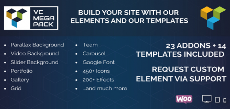 Item cover for download Visual Composer Mega Pack - Addons and Templates 