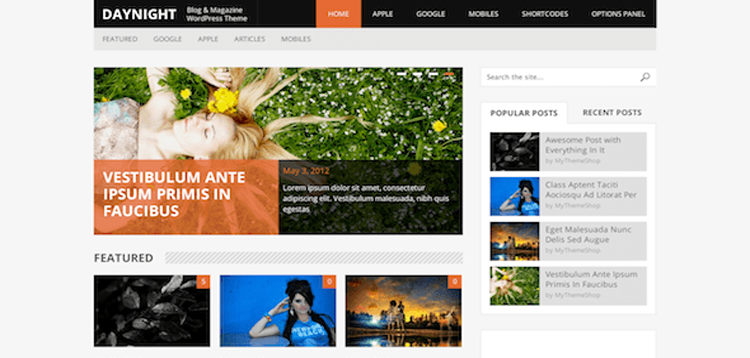Item cover for download MyThemeShop DayNight WordPress Theme