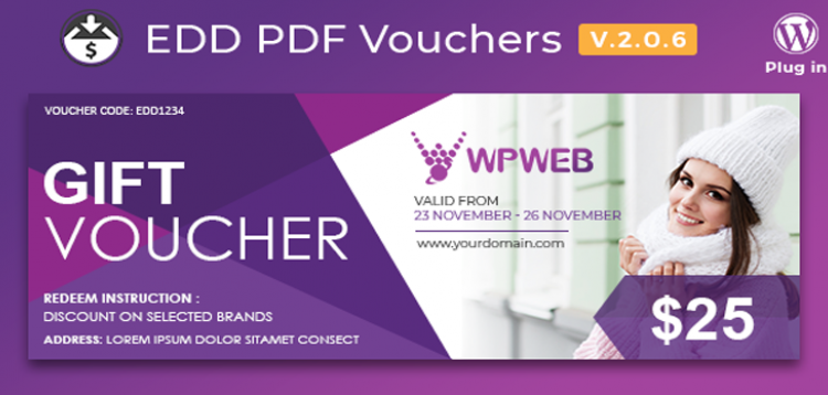 Item cover for download Easy Digital Downloads - PDF Vouchers
