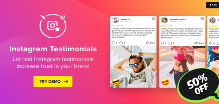 Item cover for download Instagram Testimonials Plugin for WordPress