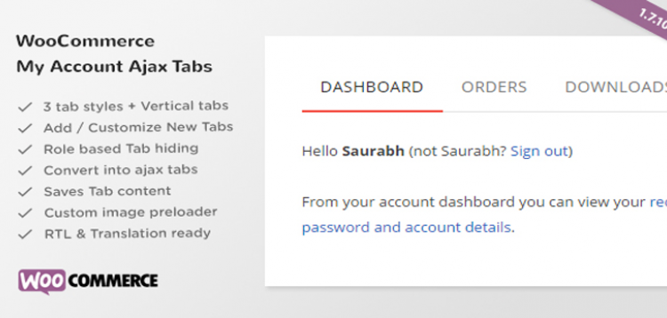 Item cover for download SS WooCommerce Myaccount Ajax Tabs
