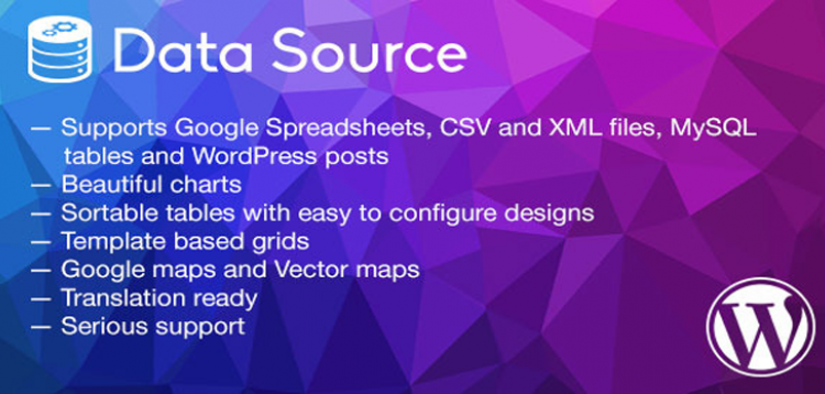 Item cover for download Data Source - charts, tables, maps and data grids
