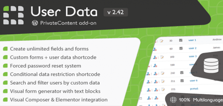 Item cover for download PrivateContent - User Data add-on