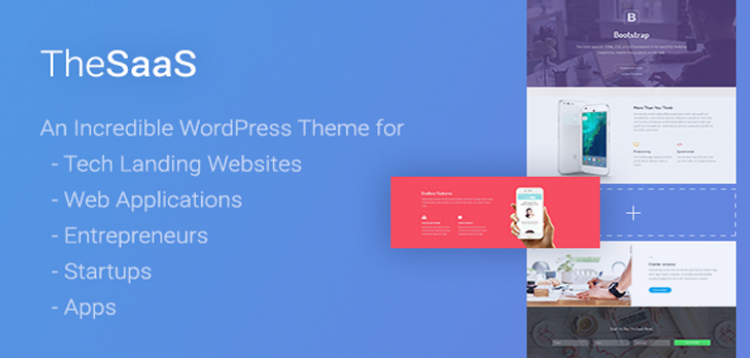 Item cover for download TheSaaS - Responsive SaaS, Startup & WebApp WordPress Theme