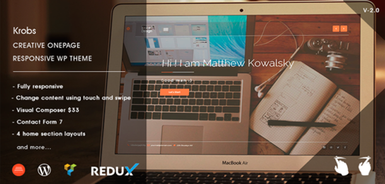 Item cover for download Krobs - Personal Onepage Responsive WP Theme