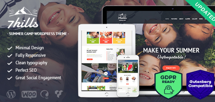 Item cover for download SevenHills - Summer Camp WordPress Them 