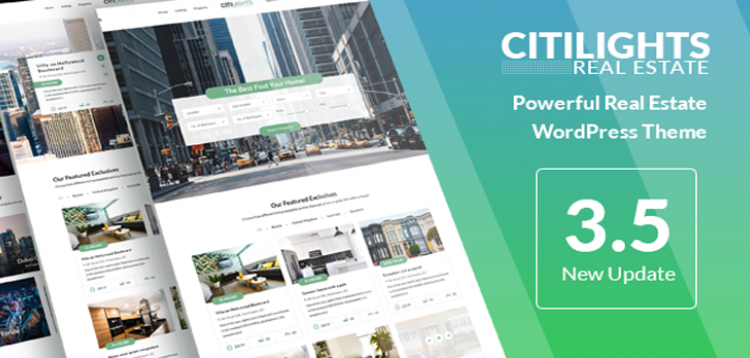 Item cover for download CitiLights - Real Estate WordPress Theme